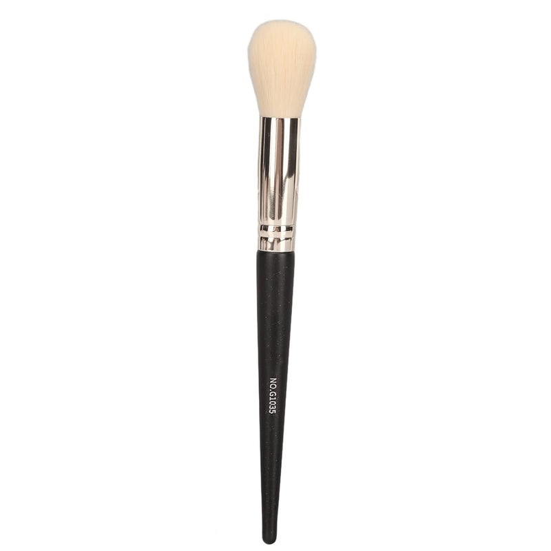 Professional Makeup Blush Brush Round Head Dense Synthetic Bristles ABS Handle Travel Portable - Image 1